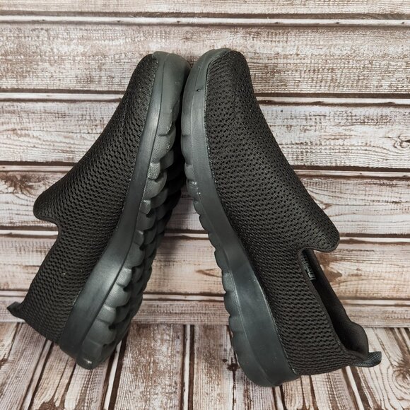 SKECHERS Go Walk Women's 10 Black Mesh Slip-On Flat Comfort Shoes 15600 EUC - Picture 6 of 9
